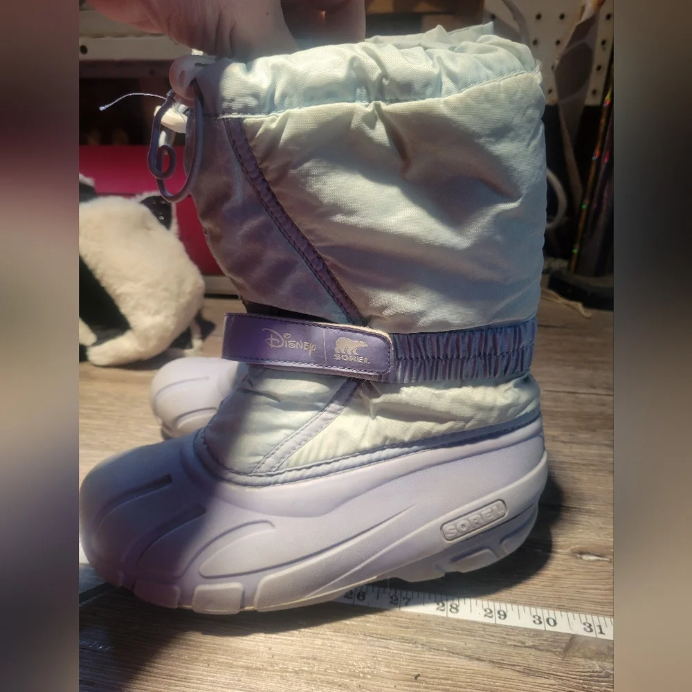 Sorel X‎ Disney Kids Snow Boots - Light Gray and Blue Youth Size 5